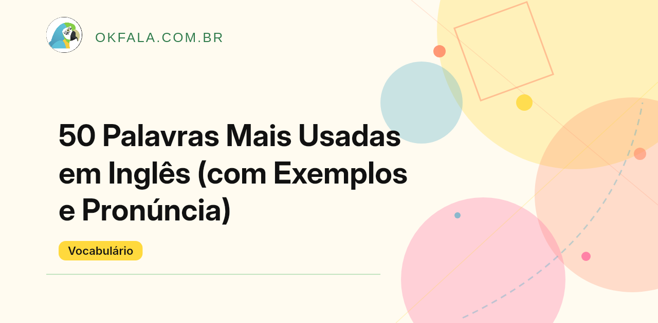 50 Palavras Mais Usadas em Inglês (com Exemplos e Pronúncia)